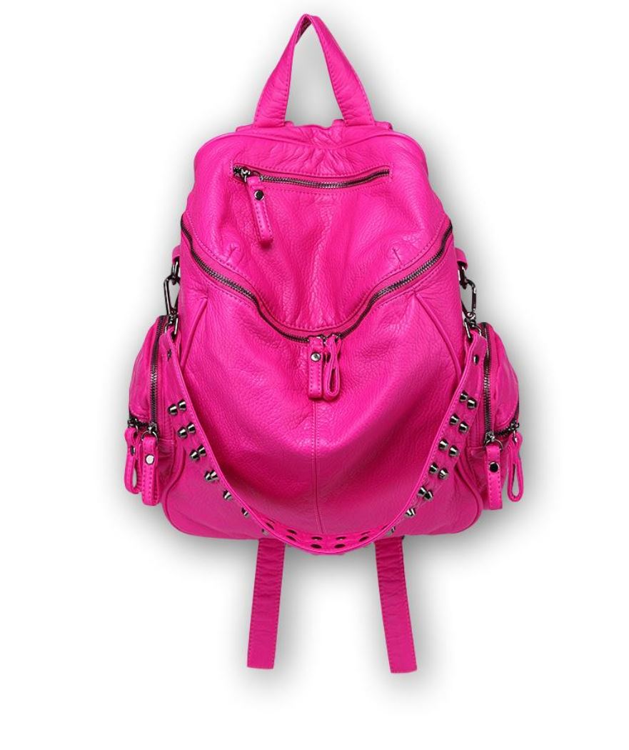 Ro Rox Calamity Womens PU Punk Gothic School Uni Studded Backpack