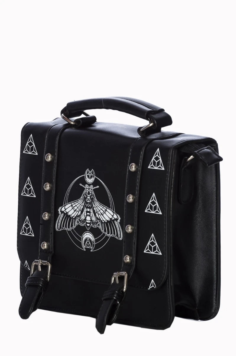 Banned Moth Satchel Bag Gothic Witchy Occult Shoulder Purse