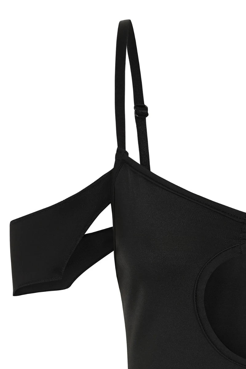 Banned Nerissa Top - Strappy Cut-Out Crop Top Ring Detail
