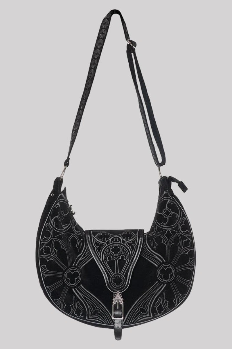 Restyle Gothic Chapel Hobo Bag - Crescent Moon Handbag