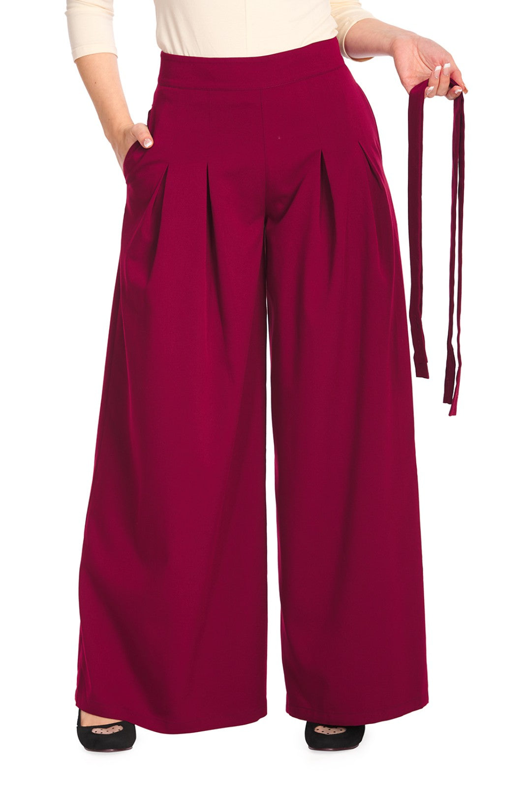Banned Diamond Wide Leg Suspender Trousers