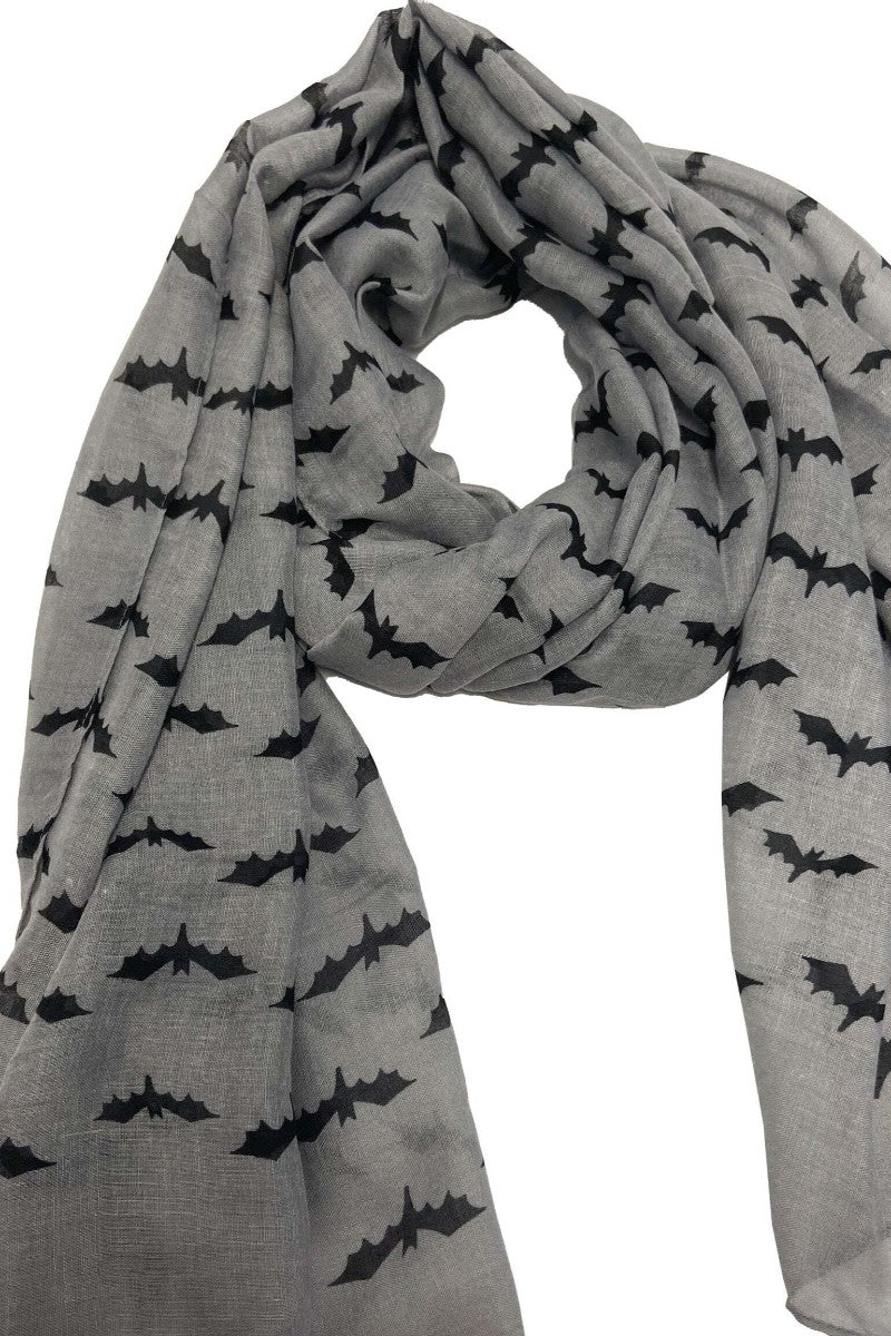 Pamela Mann Gothic Grey Bat Scarf
