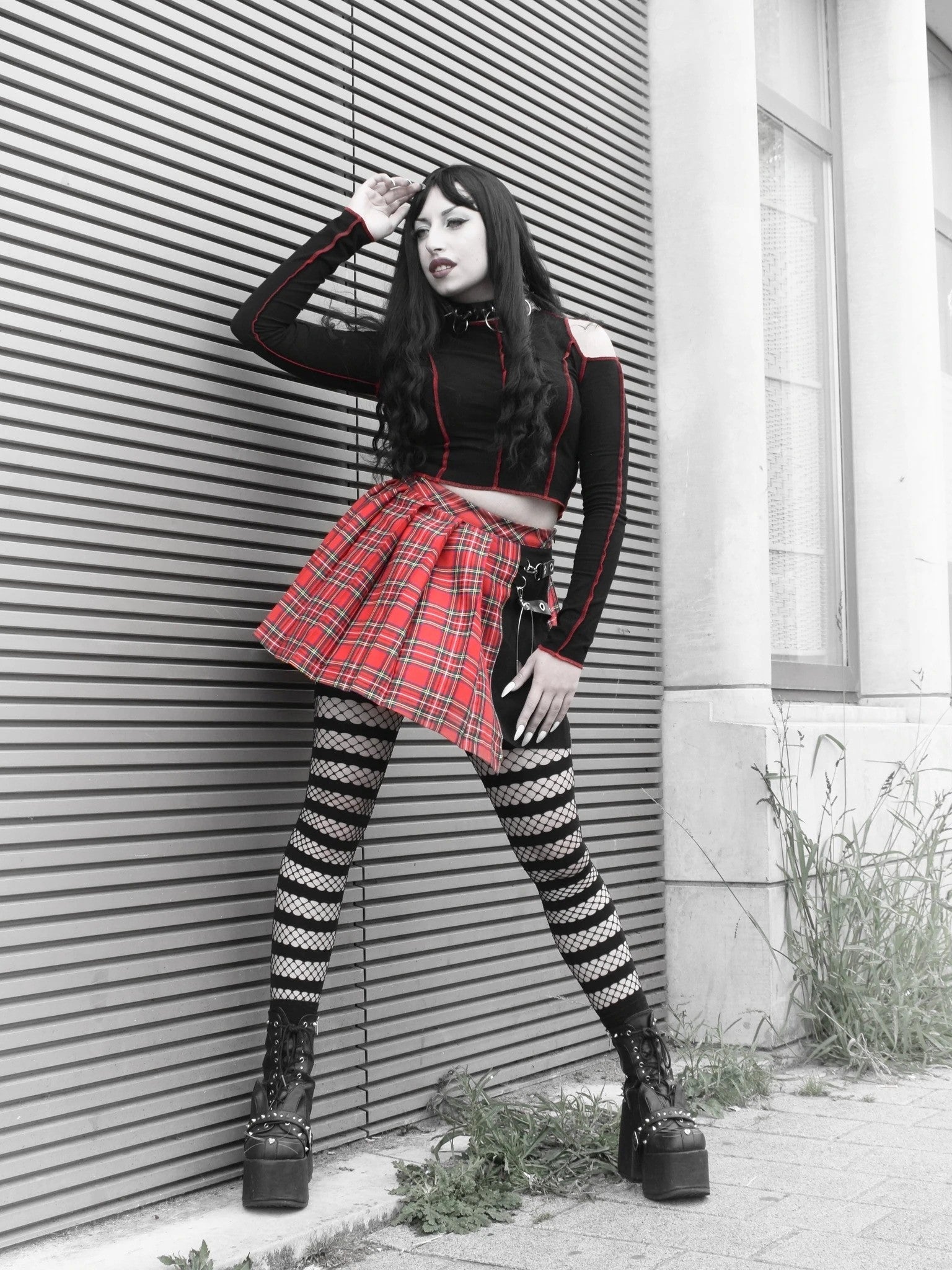 Pamela Mann Fishnet Opaque Stripe Tights