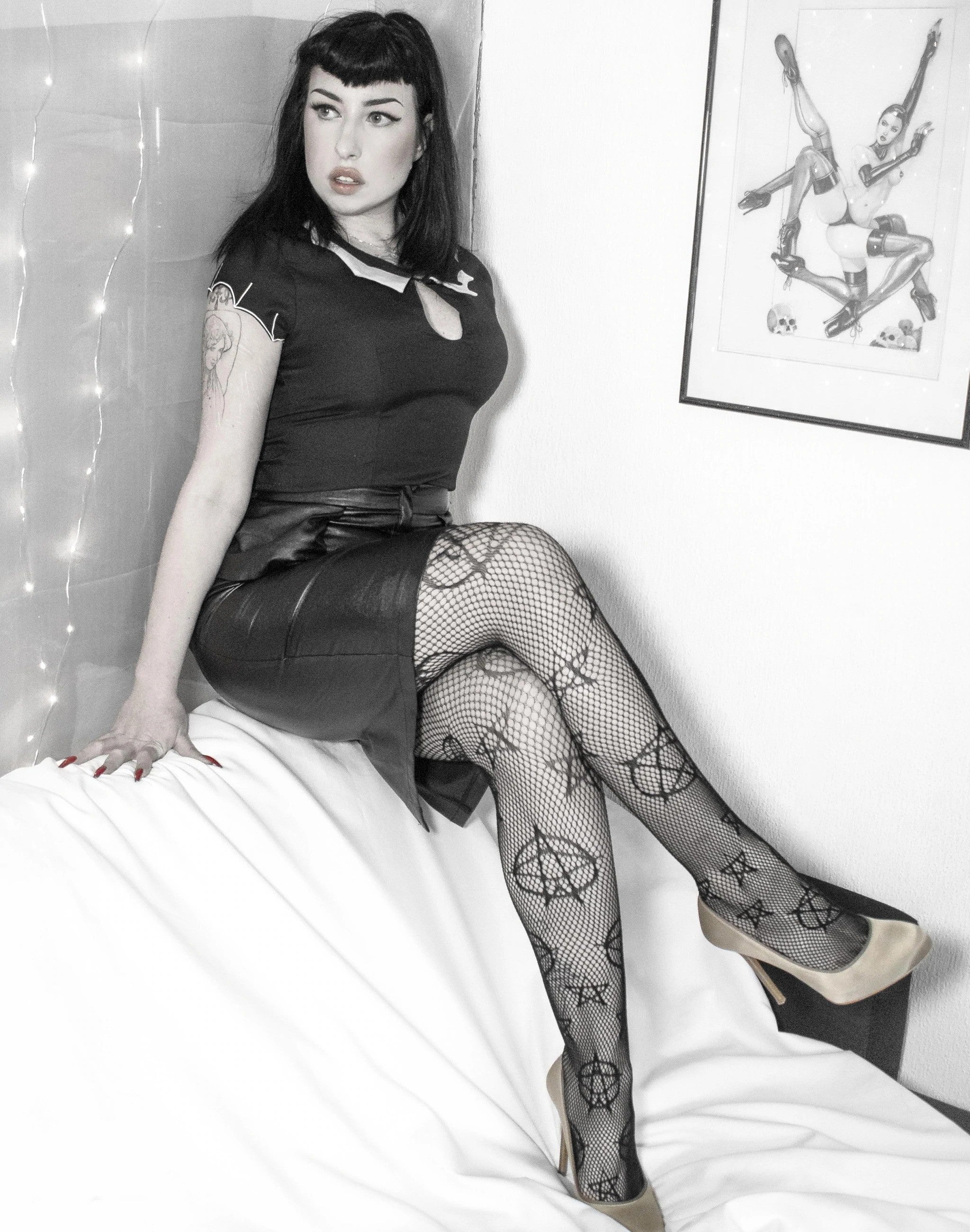 Pamela Mann Fishnet Pentagram Tights