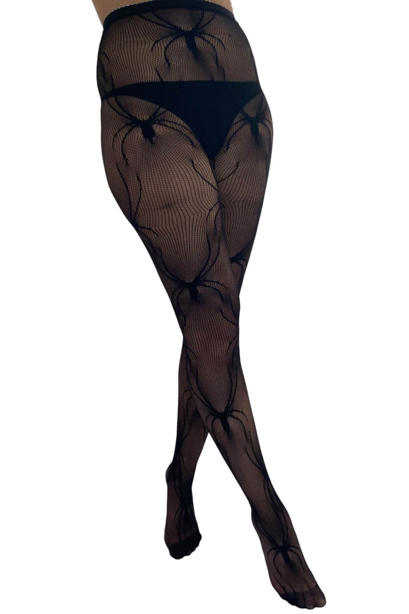 Pamela Mann Spider Net Tights Womens Hosiery Gothic