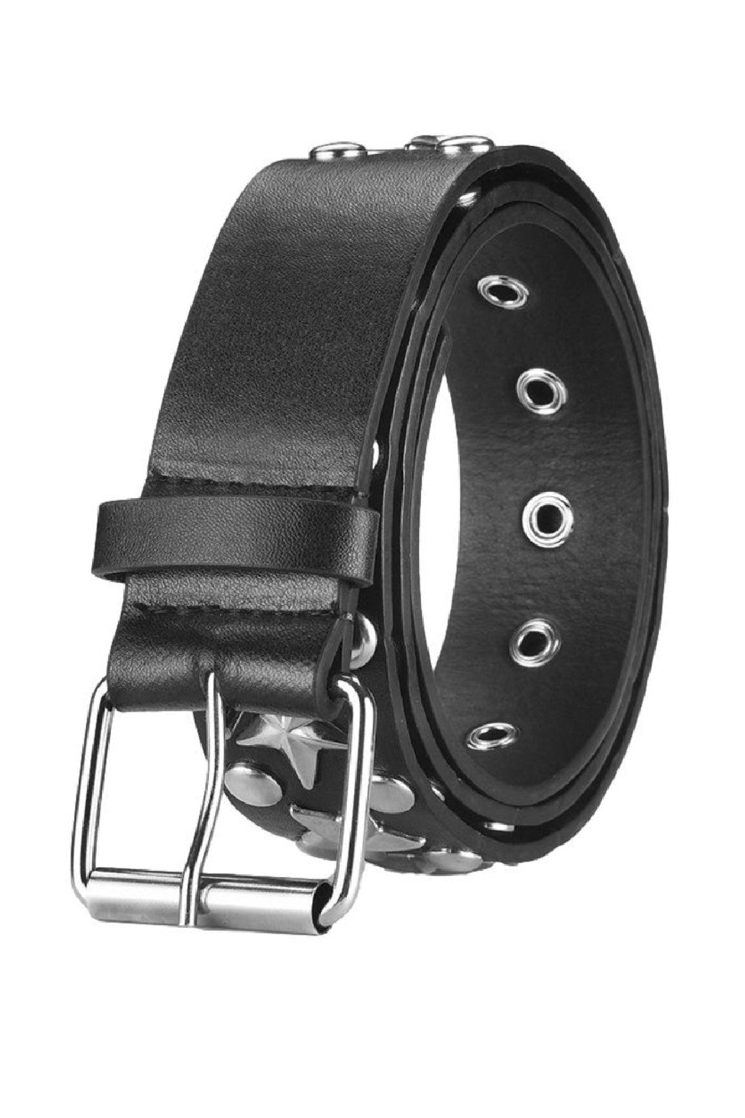 Ro Rox Acrux Five Pointed Star Rivets Wild Pin Buckle Punk Belt