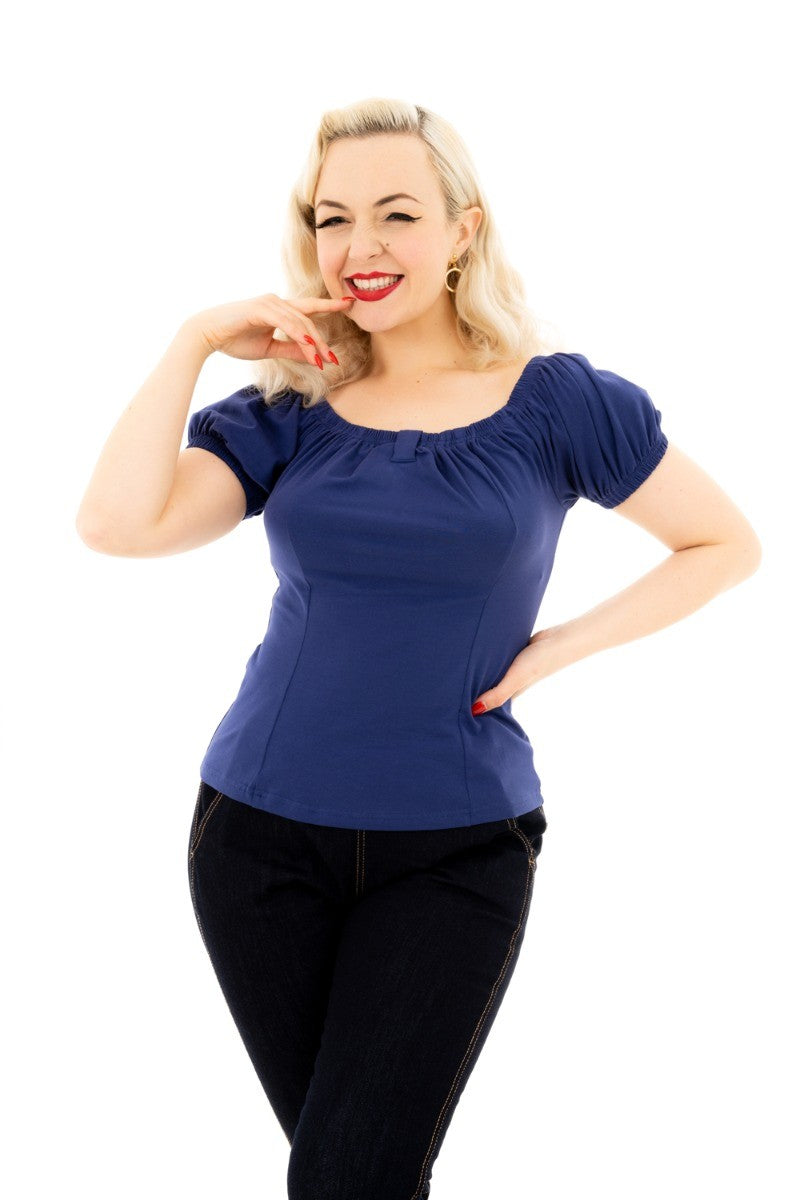 Ro Rox Bella Pinup 1950's Off-Shoulder Top