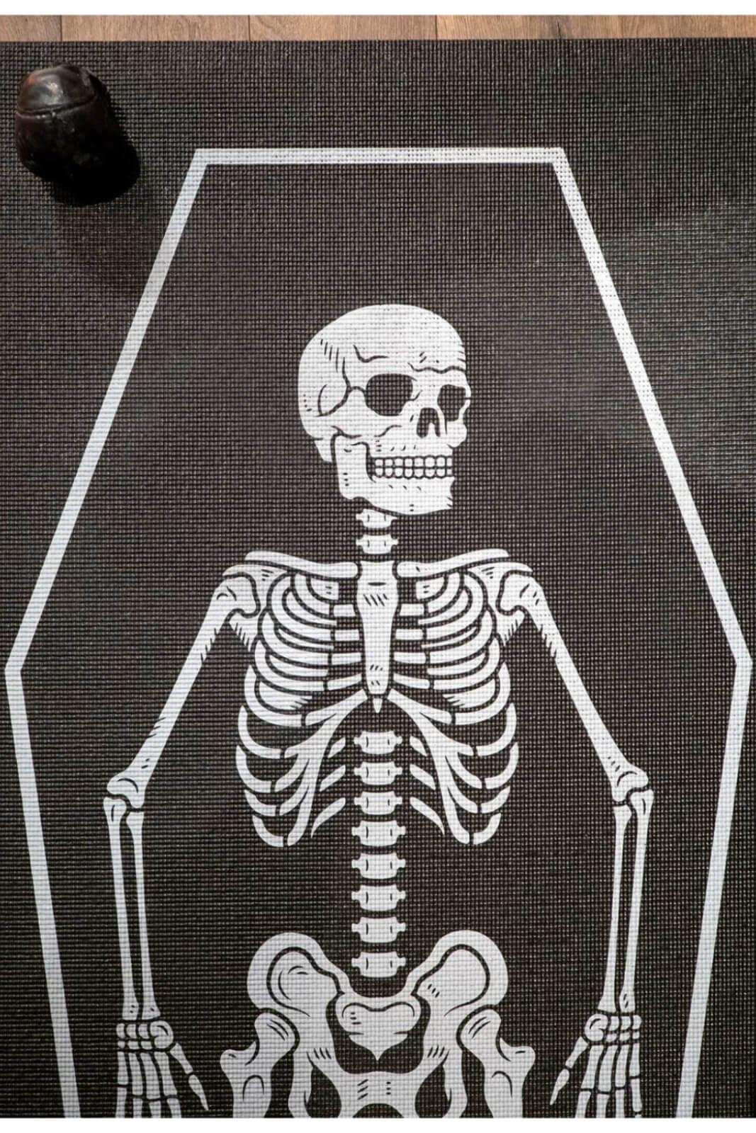 Sourpuss Corpse Skeleton Pose Coffin Gothic Yoga Mat
