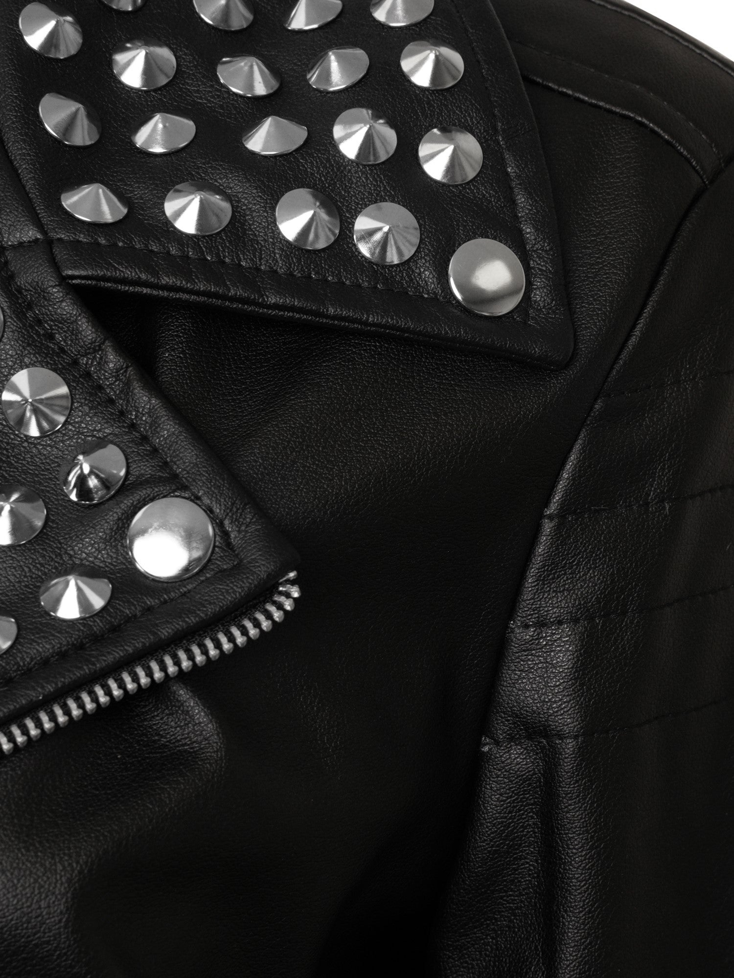 Ro Rox Studded Brando Jacket Faux Leather Punk Goth Biker Jacket
