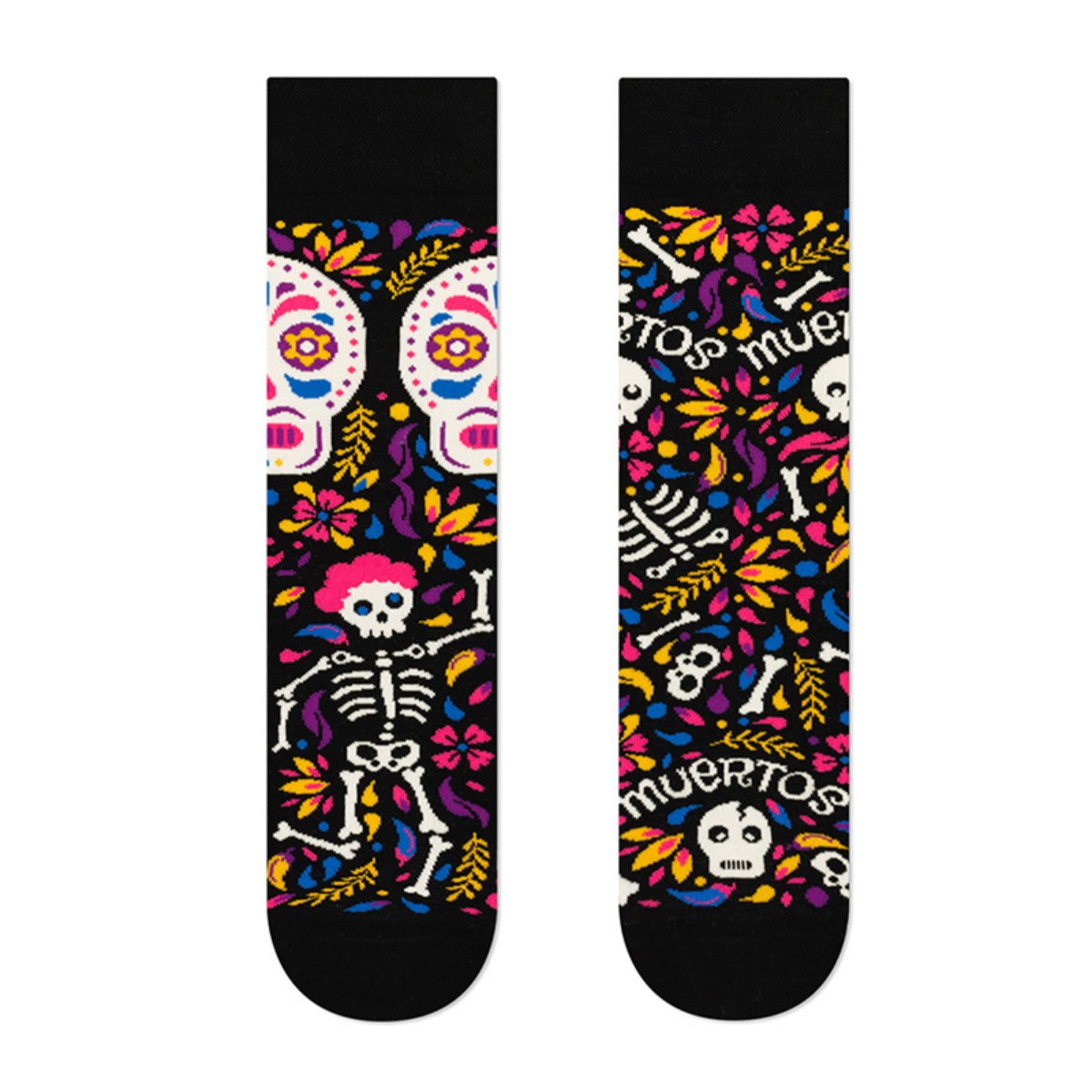Ro Rox Muertos Day Of The Dead Gothic Halloween Ankle Socks