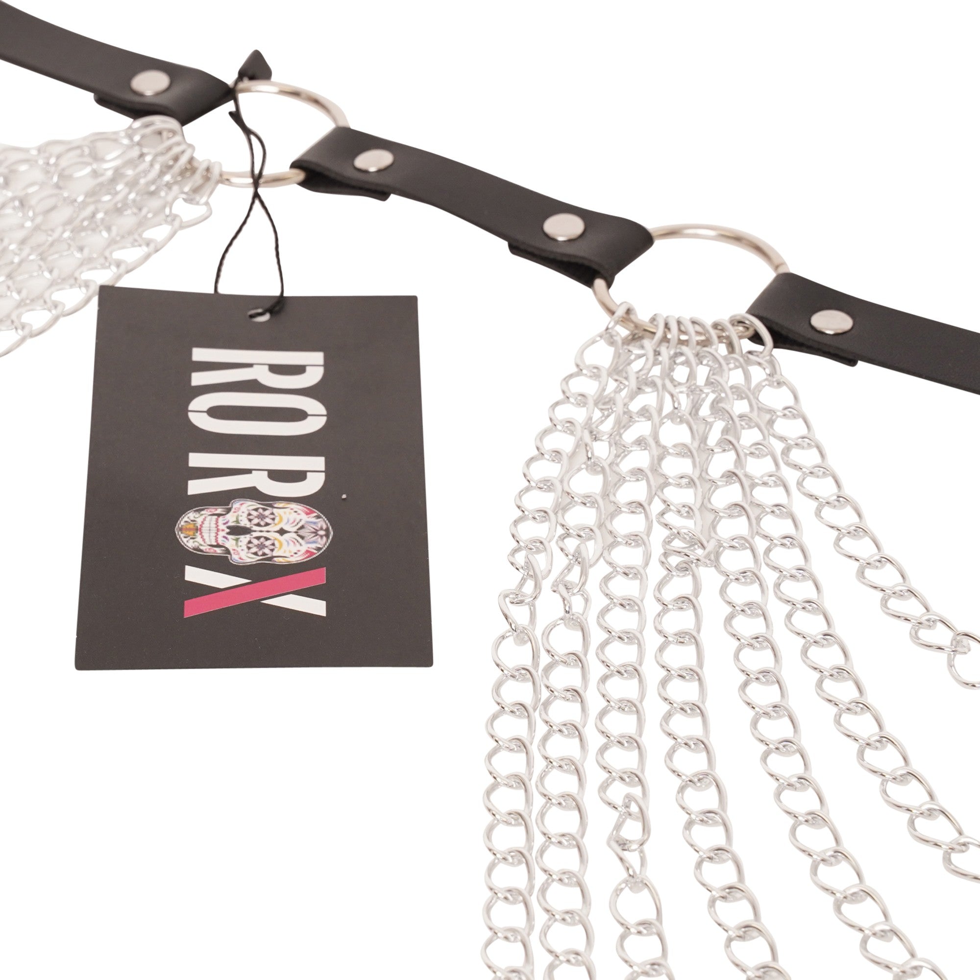 Ro Rox Rory Multiple Chain Faux Leather Belt