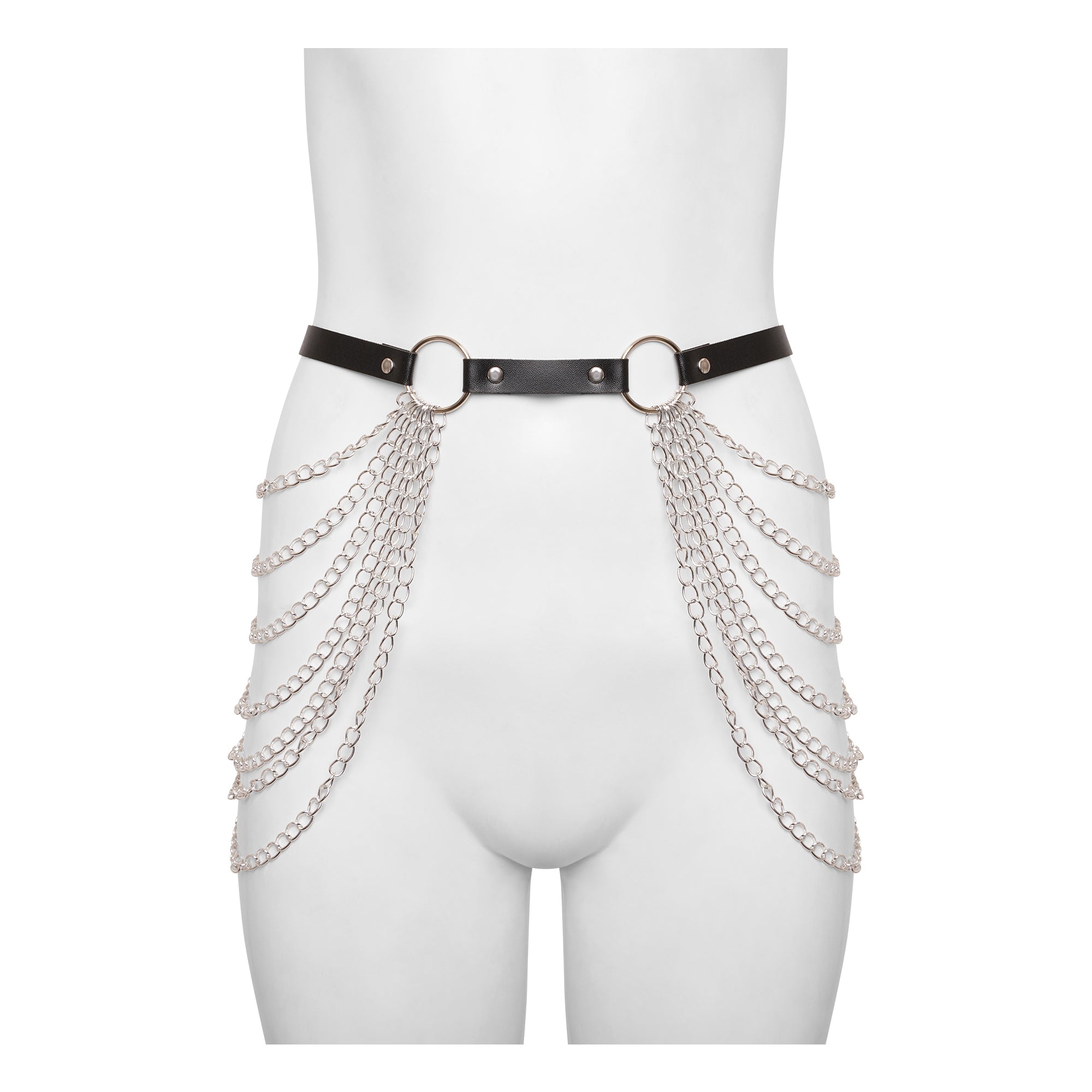 Ro Rox Rory Multiple Chain Faux Leather Belt