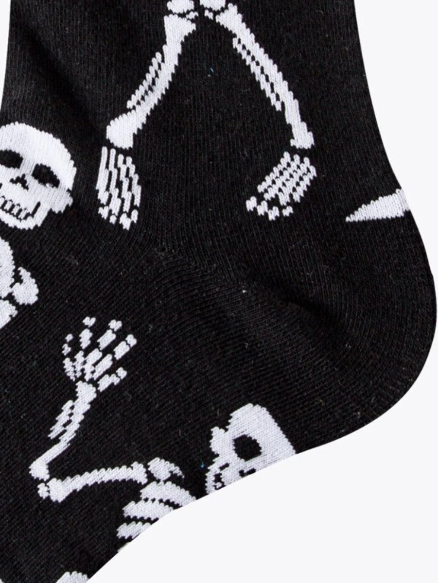 Ro Rox Skeleton Halloween Gothic Crew Ankle Socks