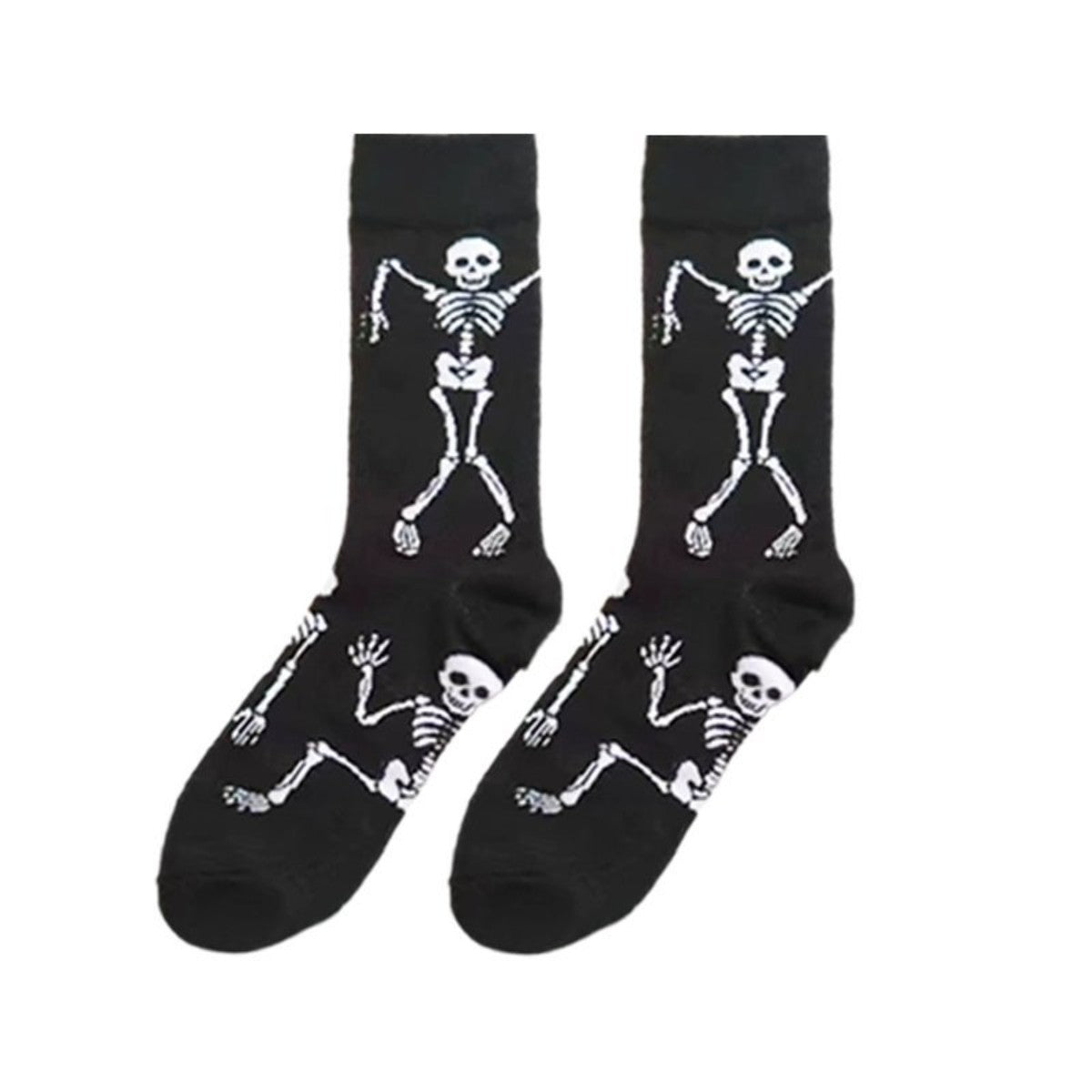Ro Rox Skeleton Halloween Gothic Crew Ankle Socks