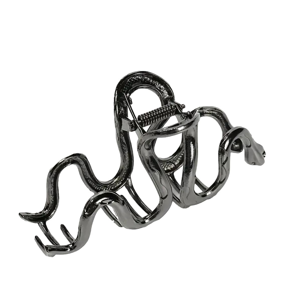 Ro Rox Gothic Snake Metal Hair Claw Hairclip Dark Silver