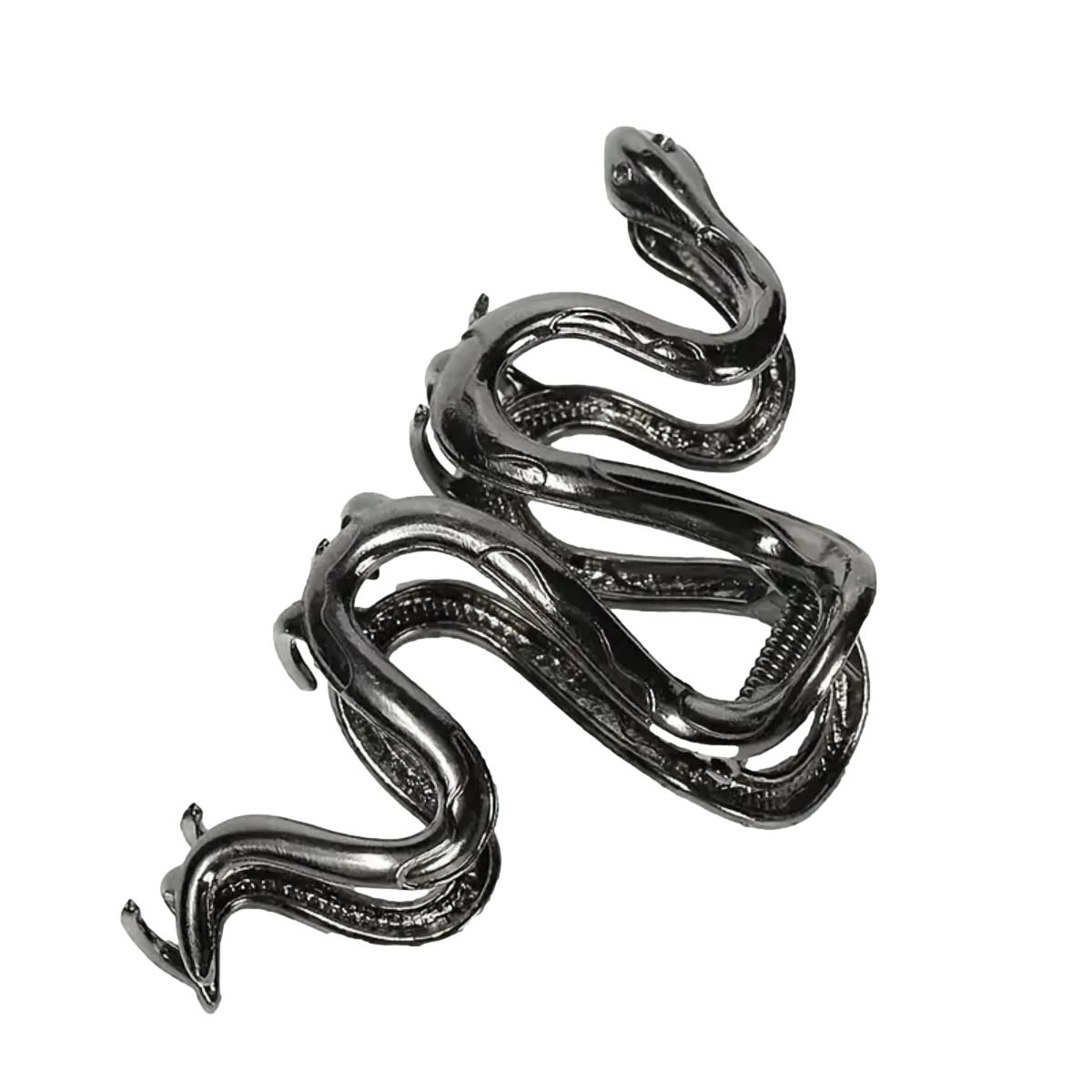 Ro Rox Gothic Snake Metal Hair Claw Hairclip Dark Silver
