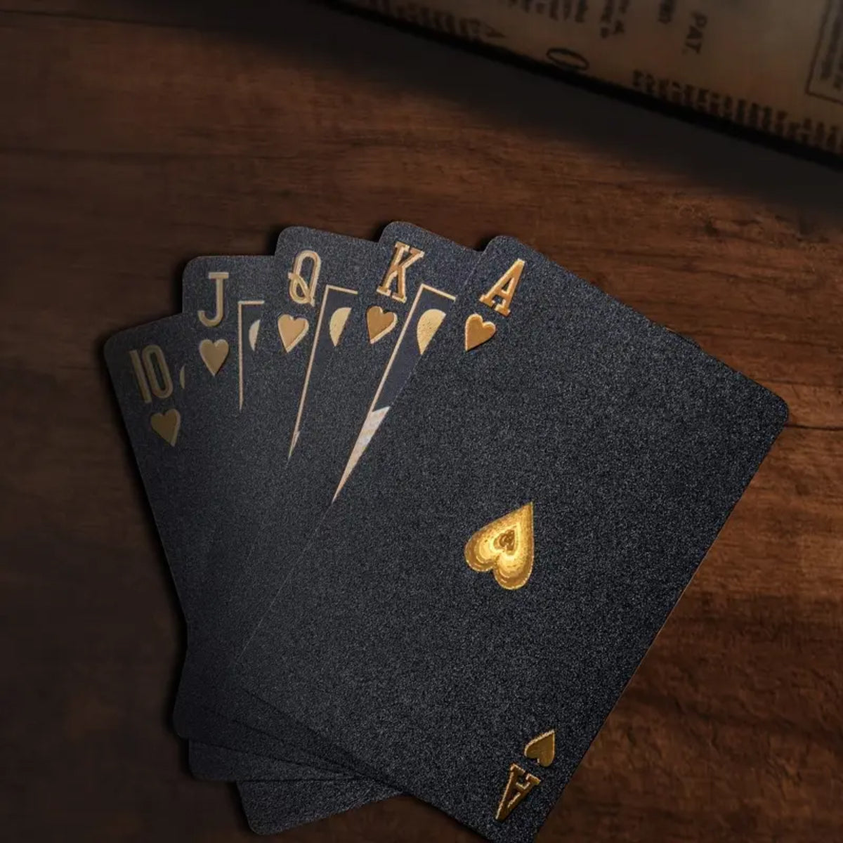 Deck of Black Playing Cards Professional Game Poker Gift