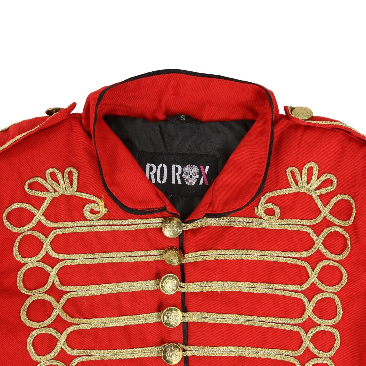Ro Rox Ladies Emo Punk Goth Napoleon Military Drummer Parade Jacket