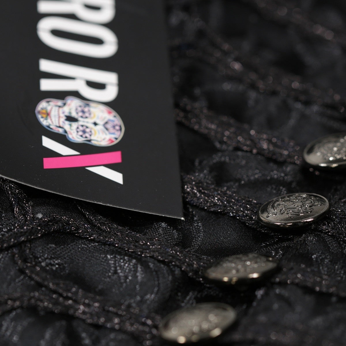 Women's Black Brocade Gothic Tailcoat