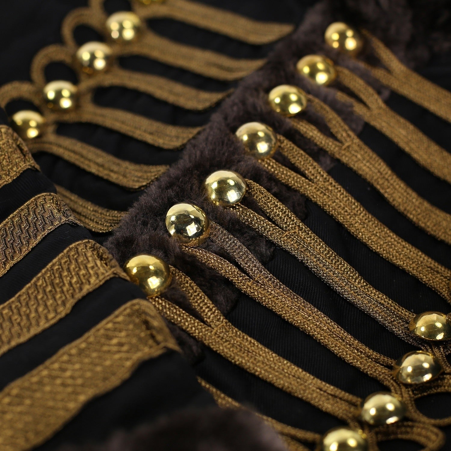 Women's Military Faux Fur Parade Jacket