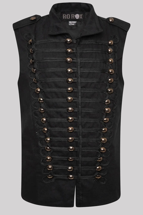 Ro Rox Men's Uniform Military Parade Sleeveless Jacket | Ro Rox