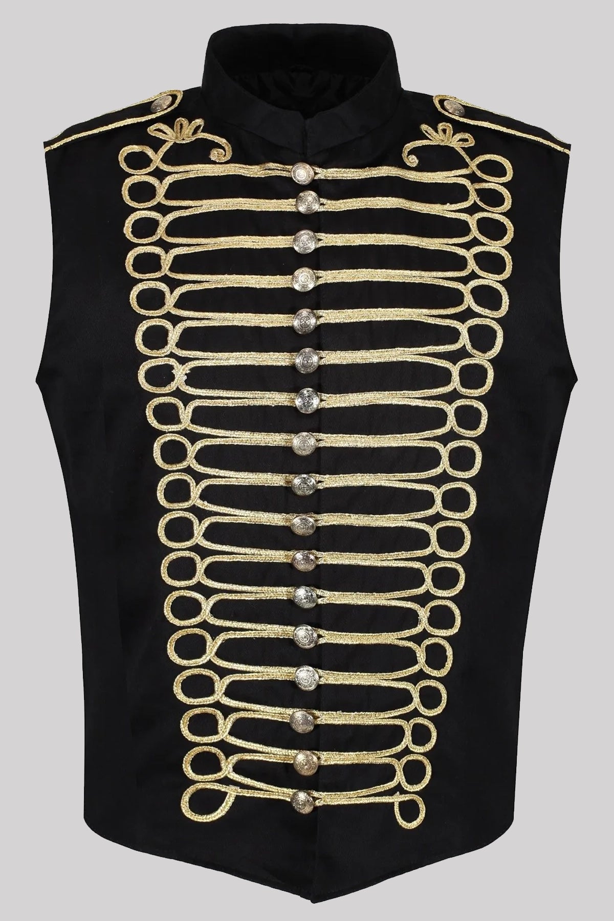 Men's Military Hussar Sleeveless Vest Jacket Ro Rox Boutique