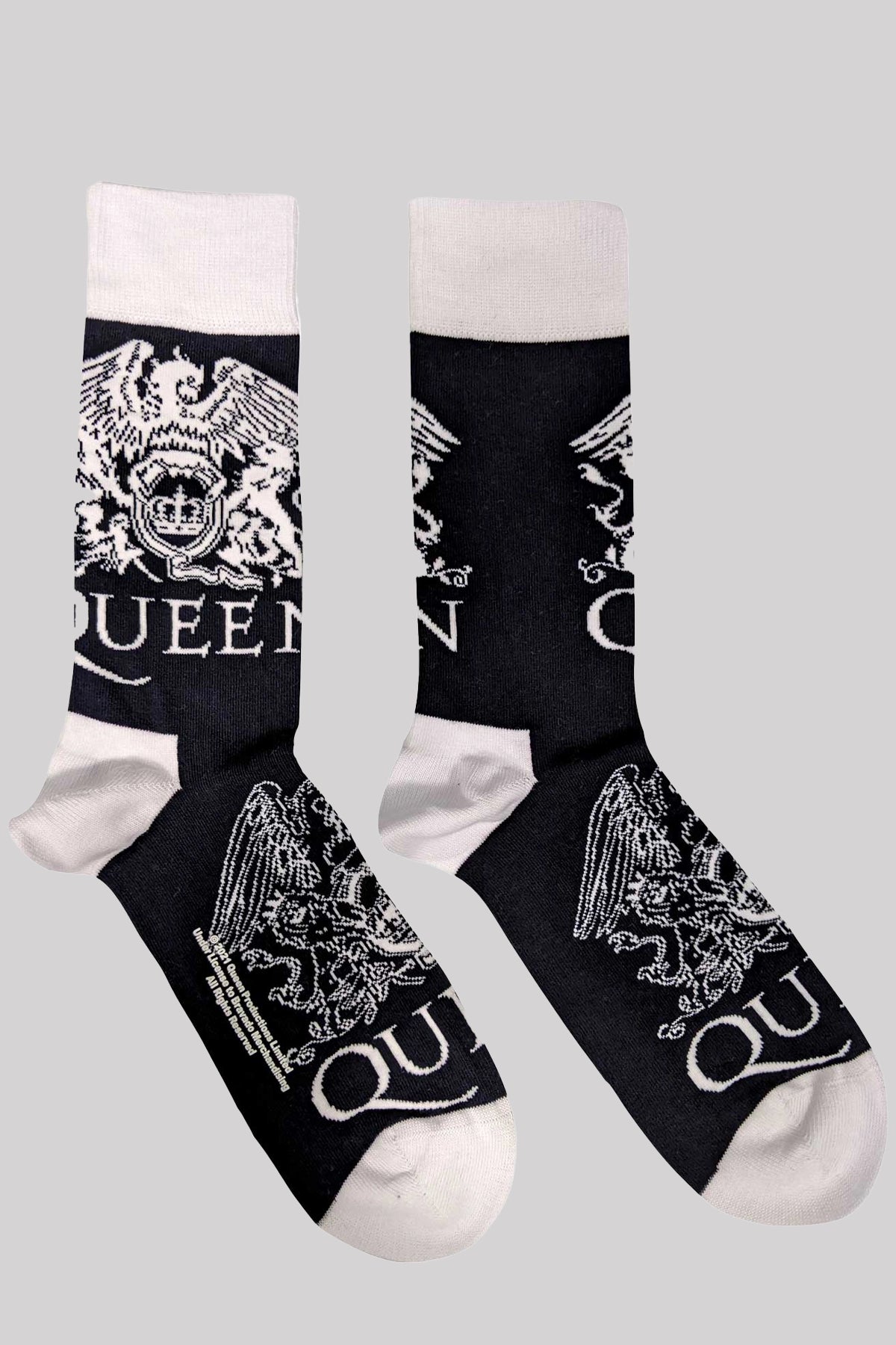 Queen Unisex Ankle Socks: White Crests Official Band Merch