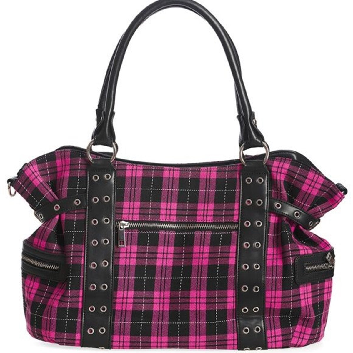 Banned Rise Up Gothic Handcuff Punk Bag, Pink