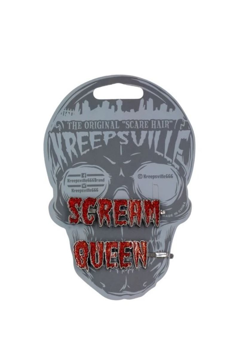 Kreepsville 666 Scream Queen Text Hair Slides