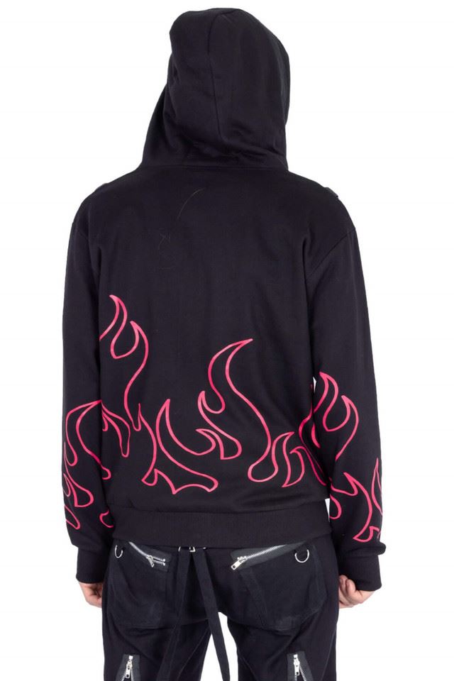 Heartless Hellfire Hoodie Men's Long Sleeve Gothic Punk Top