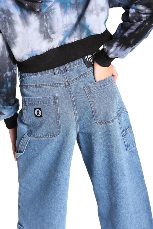 Hell Bunny 1950's Rider Denim Wide Leg Retro Jeans