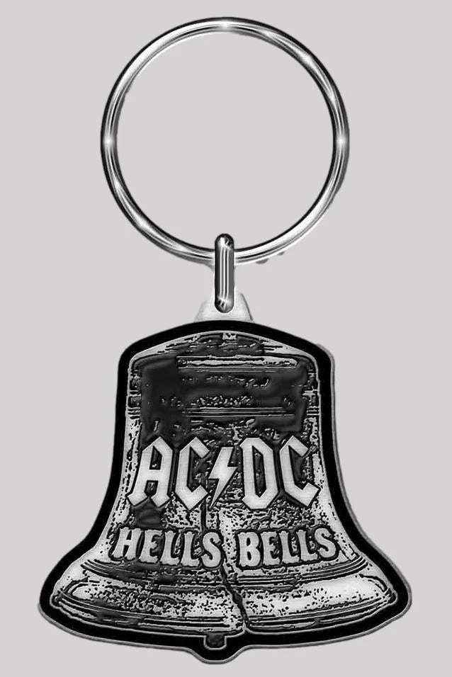 AC/DC Keychain: Hells Bells (Die-Cast Relief) - Metal Gift | Ro Rox