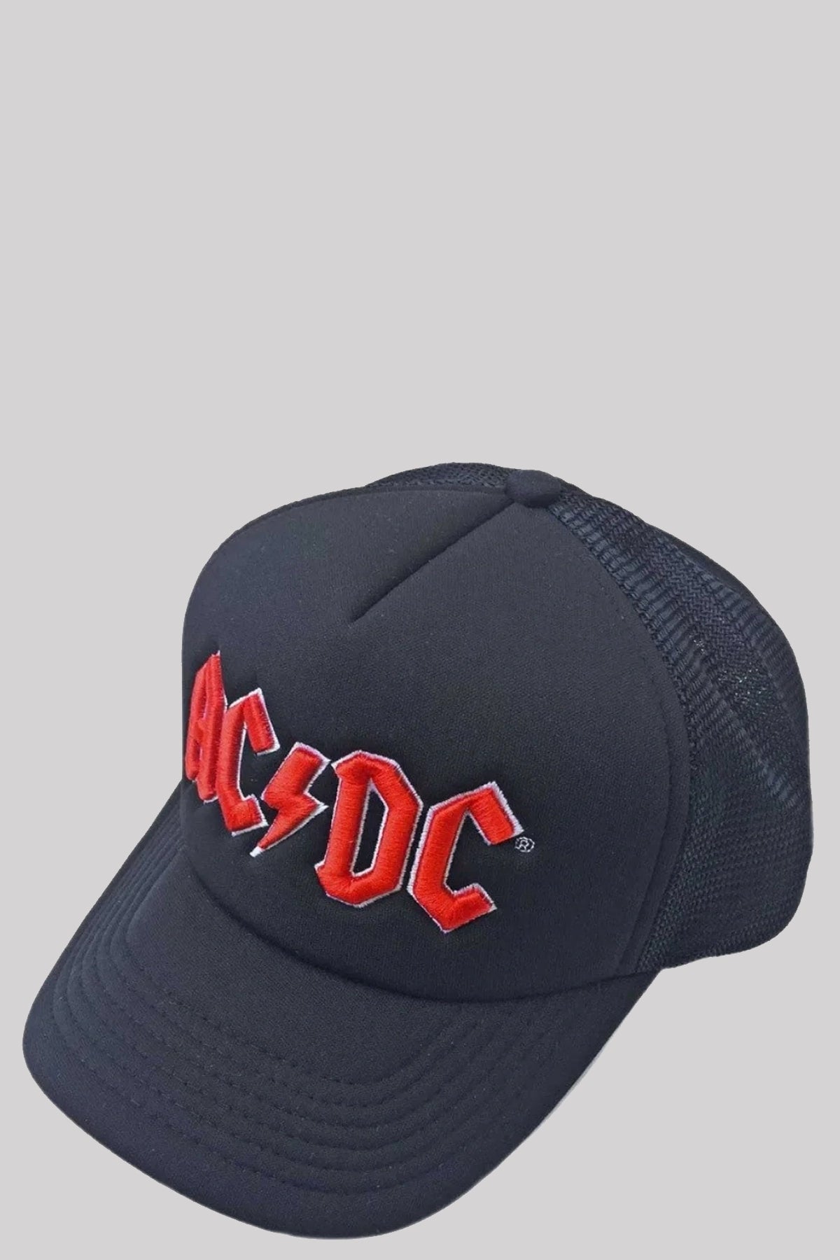 AC/DC Unisex Mesh Back Cap: Red Logo