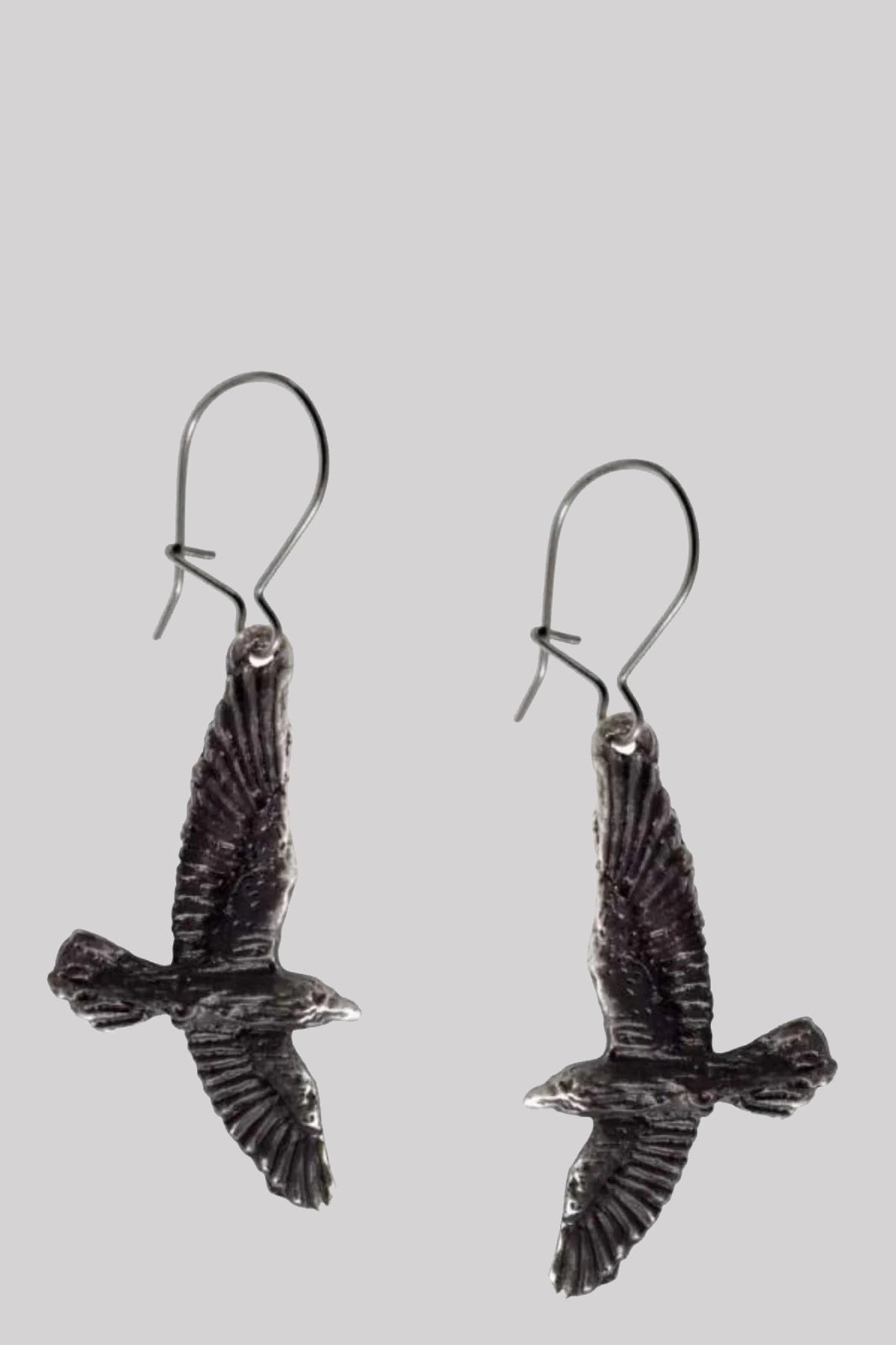 Alchemy England Black Raven Earrings (Pair)
