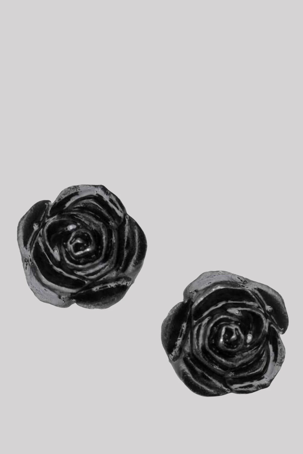 Alchemy England Romance of Black Rose Earrings (Pair)