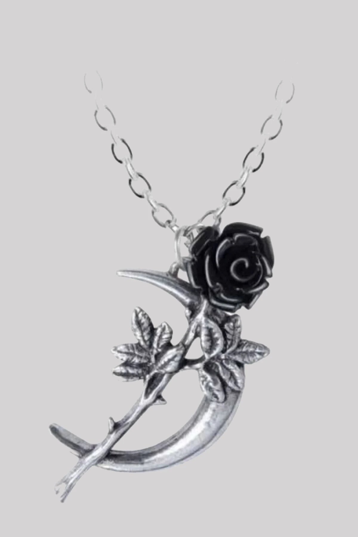 Alchemy England New Romance Moon Rose Enamel Necklace