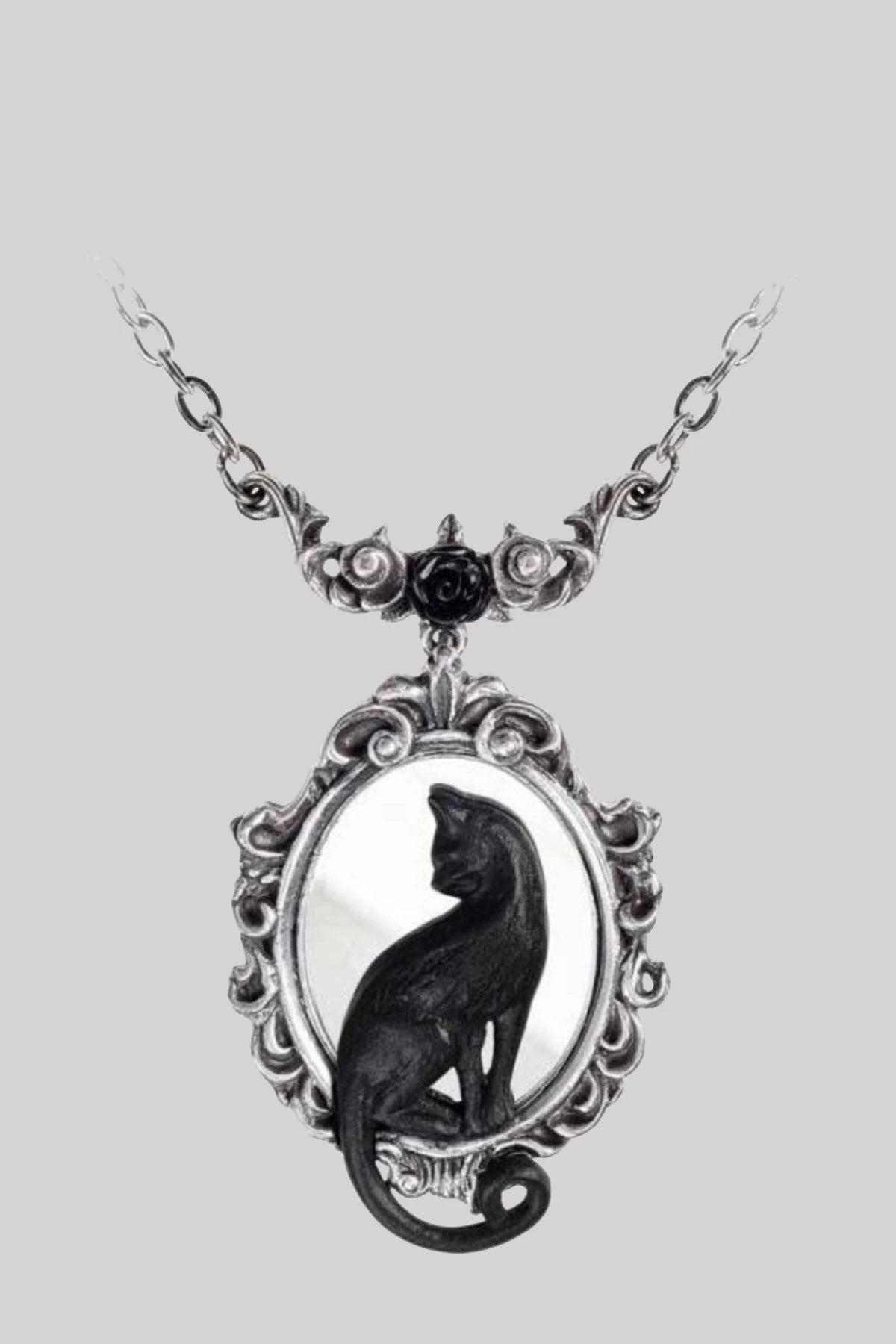 Alchemy England Feline Felicity Mirror Cat Necklace Jewellery