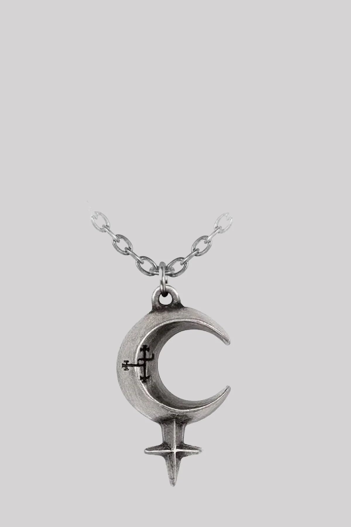 Alchemy England Biblical Crescent Moon Lilith Necklace