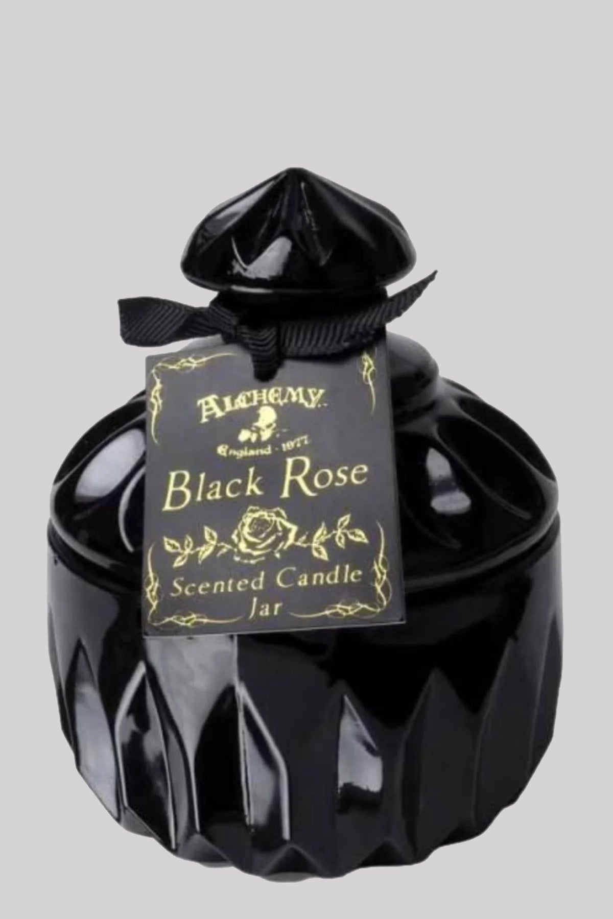 Alchemy England Vintage Scented Black Rose Round Candle Jar