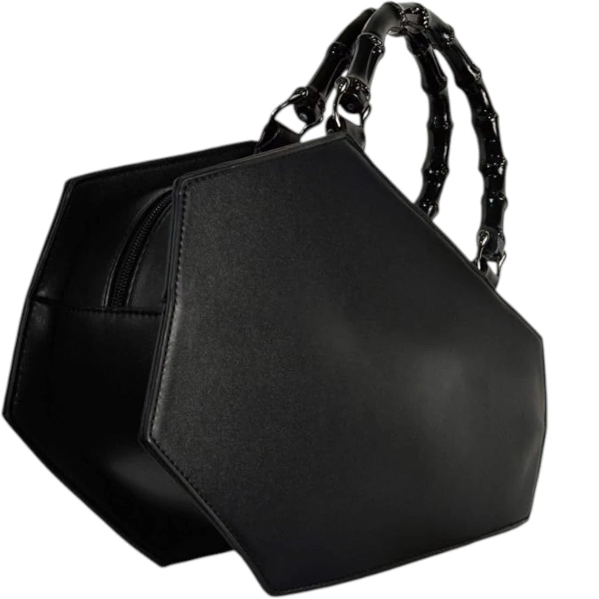 Banned Amaranth Emboss Coffin Bag Ribcage Gothic Handbag