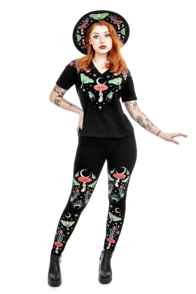 Restyle Autumnal Equinox Leggings - Gothic Mushroom Pants