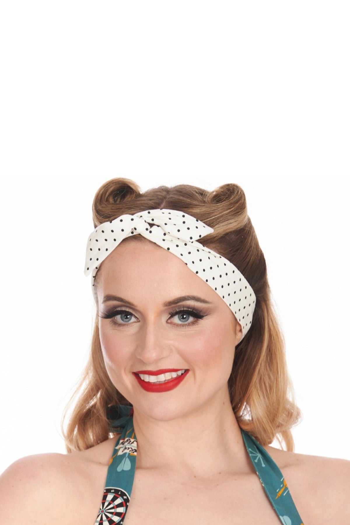 Banned 1950s Agnes Polka Dot Headband Pinup Hair Accessory