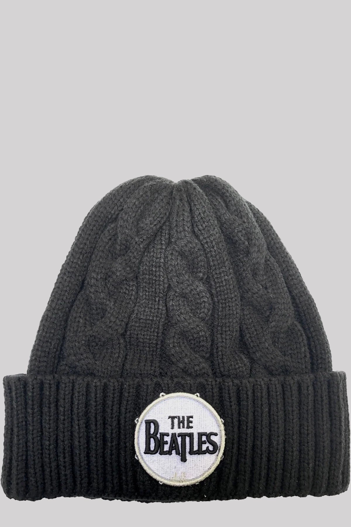 Ro Rox Triple Goddess Beanie – Schwarze Strickmütze Mit Pentagramm-Aufnäher, 100% Acryl