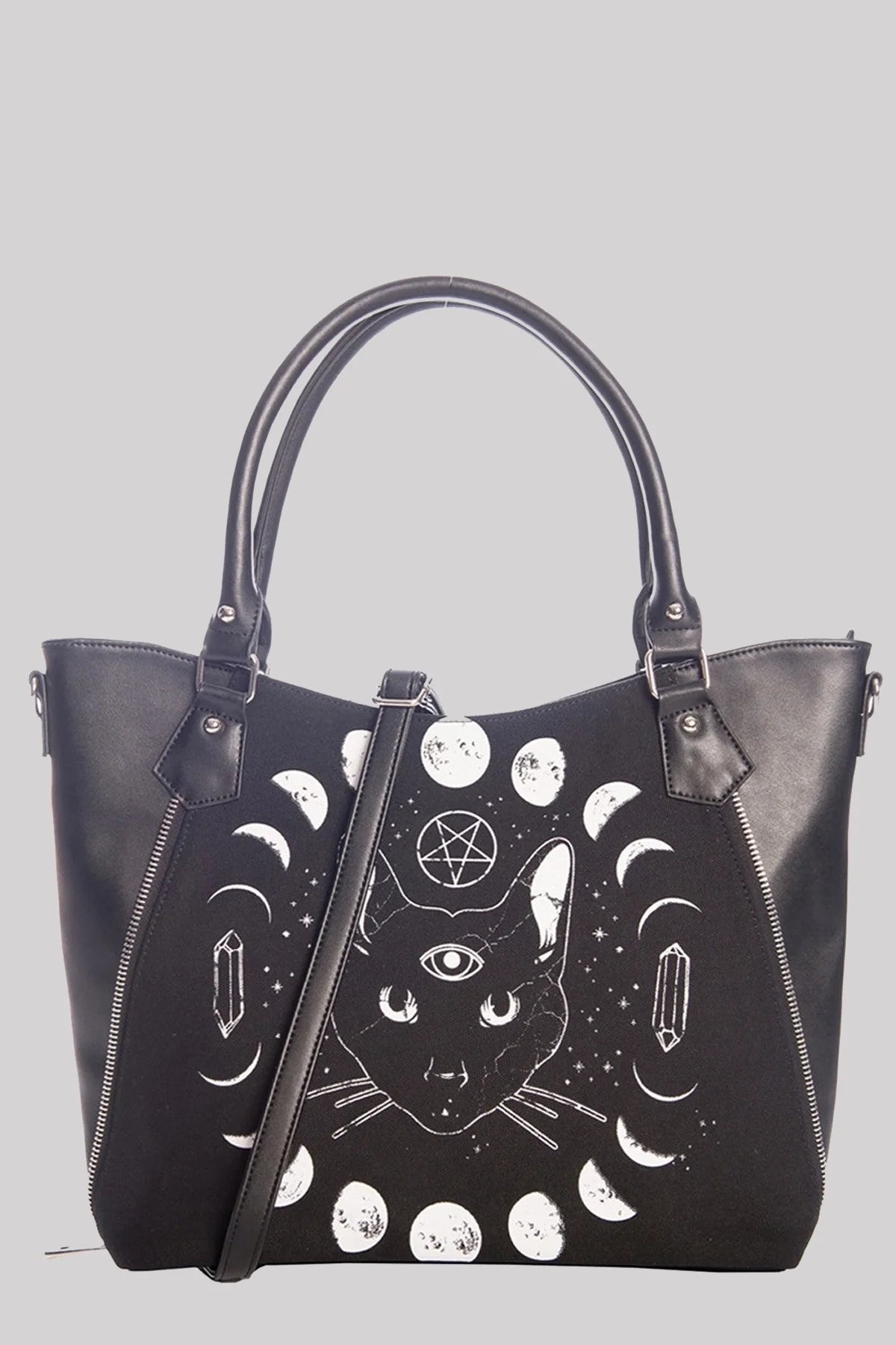 Banned Pentacle Coven Moon Phases Cat Bag