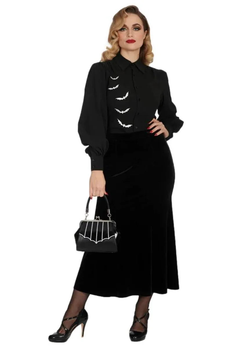 Banned Black Night Bat Blouse