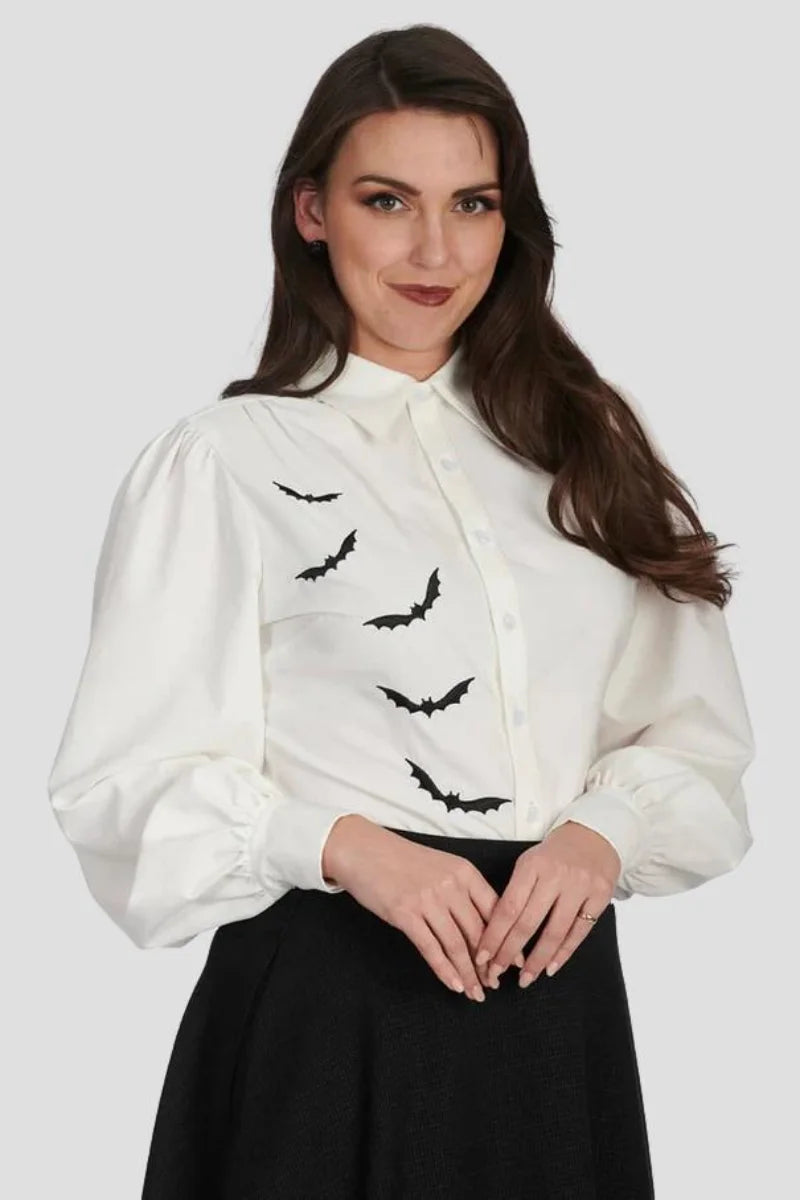 Banned Black Night Bat Blouse