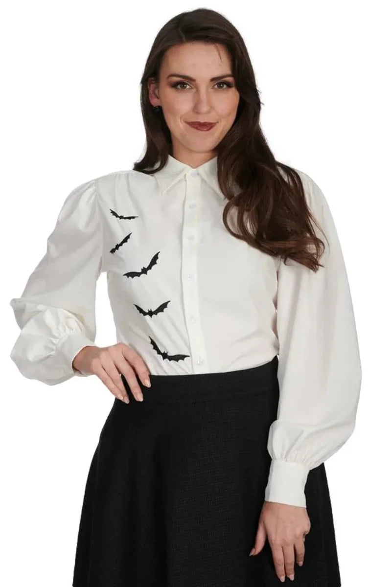 Banned Black Night Bat Blouse