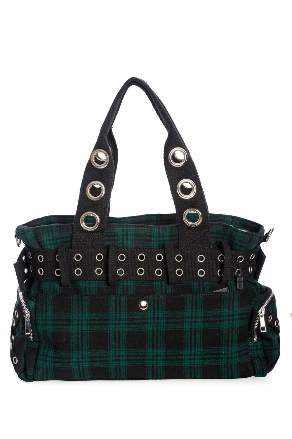 Banned Camdyn Tartan Grunge Punk Shoulder Bag