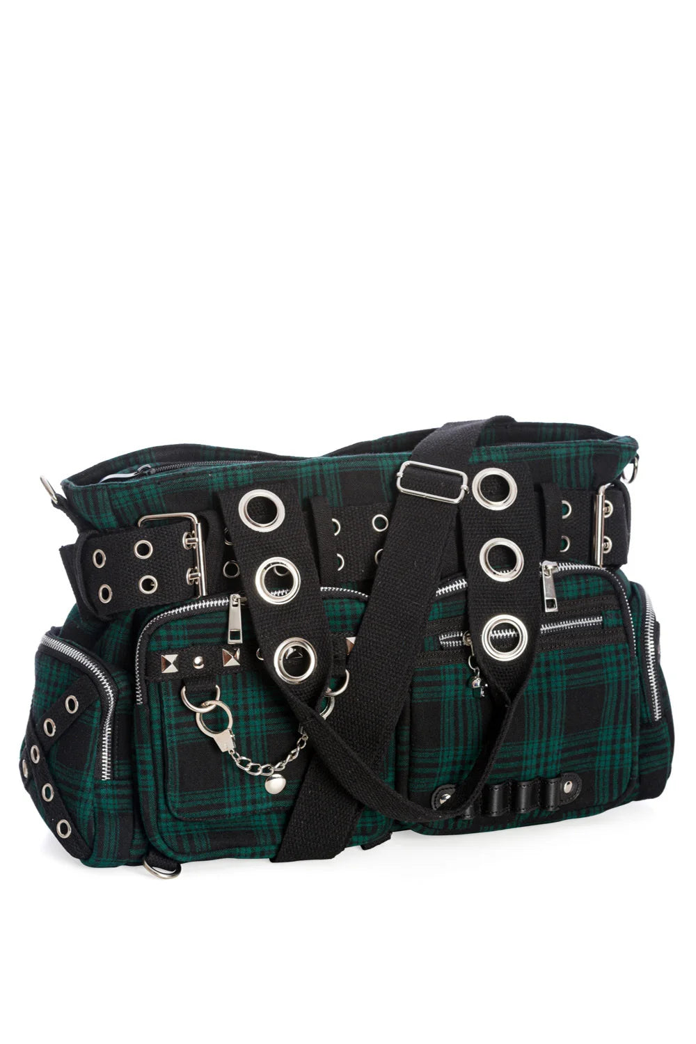 Banned Camdyn Tartan Grunge Punk Shoulder Bag