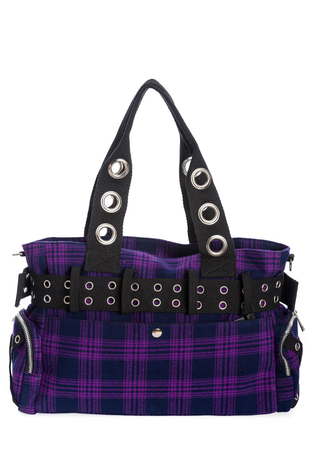 Banned Camdyn Tartan Grunge Punk Shoulder Bag